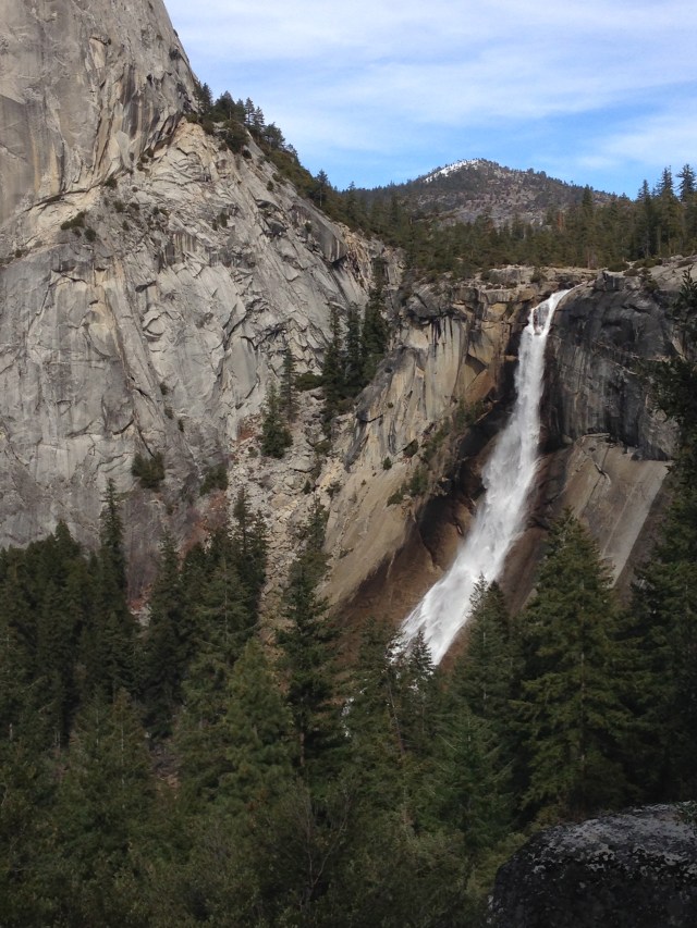 First view of Nevada Falls. March 2014.